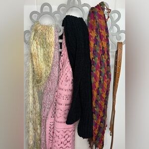 Colorful Knit Scarves and belt